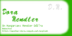 dora mendler business card